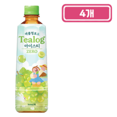 이노엔)티로그청포도아이스티, 4개, 500ml
