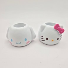 산리오 시나모롤 치솔 거치대, 2개, 헬로키티_시나모롤_화이트