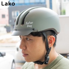 라코 세터데이 어반 미니벨로 자전거 아시안핏 헬멧, 민트 그린, 1개