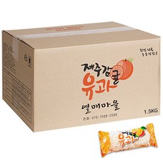 제주 감귤 유과 1.5kg (개별포장) 한과 단체 간식 어린이집 유치원 요양원 어르신 선물 교회 절 전통 과자 효도, 1개