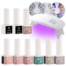 IVIt 美甲護理燈+指甲油+裝飾配件組, 乙組, 1套