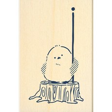 BEVERLY 旗桿長尾山雀 木製印章, 1個