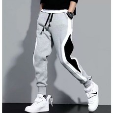 雙色撞色男士棉褲運動休閒褲