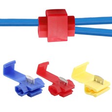 Kyuionty 60개 솔더리스 퀵 스플라이스 스냅 와이어 커넥터 22-18 AWG 프레스 절연 전기 커넥터(빨간색), Splice Snap Wire Connectors Ki