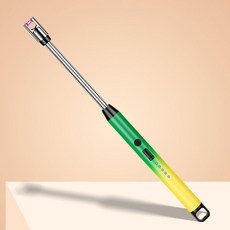KC인증 C타입 충전 플라즈마 전기 토치 캔들 라이터, C타입 토치라이터-그린옐로우, 1개
