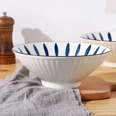 陶瓷碗飯碗雙耳湯碗 波蘭風帶蓋彩碗 可微波爐/洗碗機, 斗笠碗8英寸, 1個