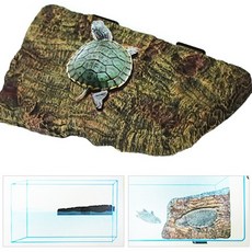 돌핀 거북이 육지 쉼터 S 거북이 어항 계단 자석 고정, 1