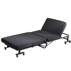 Simple Life 免組裝6段折疊床 S-22, 黑色