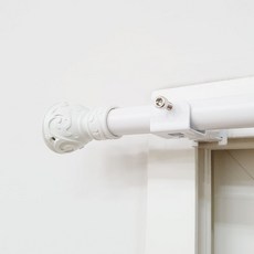 감성다는남자 편한리빙 ver1 못없이 커튼봉 세트, 화이트(1세트3개입) + 10자 커튼봉