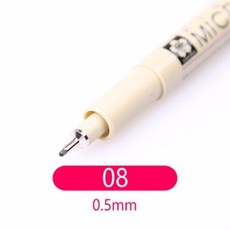 針管筆 針筆 漫畫設計 草圖筆 繪圖筆 描圖 勾線筆, 08（0.5mm）, 1個