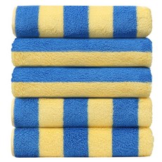 코튼리빙 고급 호텔 수건 콤팩트 코마사 40수 200g 타올, 스트라이프_블루라군, 5개