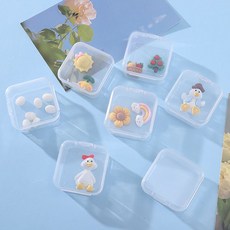 선물 악세사리 미니 투명 사각 케이스 보관함 수납함you5+4mOS