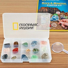 초등학생 집중력상승 과학교구 리얼 광석원석 보관키트 10살 8살 선물 초등학교 발굴놀이