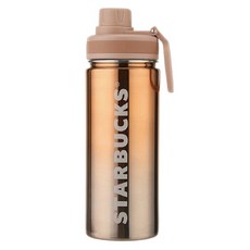 스타벅스 럭키 스테인리스 스틸 스포츠 텀블러 ST-BW2008, 1개, 골드, 520ml