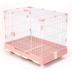 【寵傢好】單層兔籠(二種尺寸) 可移動寵物籠 貓籠 狗籠 兔籠 貓狗籠, 粉色, 1包裝