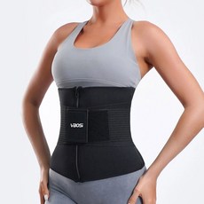 VBOSi 조절 가능한 압박 네오프렌 허리 지지 벨트 지퍼형 복부 밴드 남녀 공용