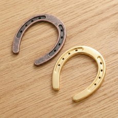 행운의 말 발굽 풍수 인테리어 금전 액막이 장식품 빈티지 편자 개업 집들이 선물, 골드
