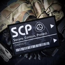 SCP Foundation Morale Patch - 군용 장비 배낭 오퍼레이터 야구 모자 플레이트 캐리어 및 조끼용 전술 패치 모랄