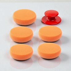 왁스칠힘들때 편하게작업하는 손잡이형 차량전용 광택스펀지세트