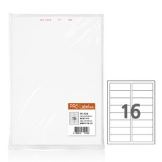 프로라벨 13종 A4 100매(벌크용)/폼텍 호환 라벨, 16칸 PR7016, 2팩