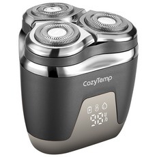 CozyTemp 남성 전기 면도기 3방향 헤드 미니 휴대용 자동면도기소형충전식 방수 면도기 남친 선물, 그레이