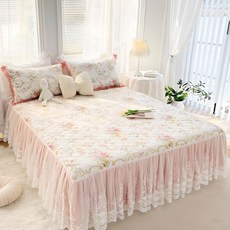 러빙랩 클로비아 40수 면 레이스 침대커버