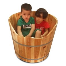 반신욕조 편백나무 반신욕기 반신욕 히노끼 브링고, 1개, 직경 56 나무 통 이하 5세 가능