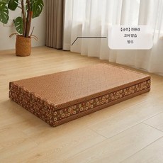 3단 접이식 다다미 매트리스 1인용 코코넛 섬유 바닥 거실 캠핑 수면매트, 1cm, 진추 3cm 황마 3E 올리브 60x180cm 네 번