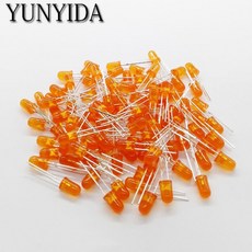 5mm LED 다이오드 모듬 키트 100 개 흰색 녹색 빨간색 파란색 노란색 주황색 DIY 발광 다이오드 전자 diy 키트 전자 부품 액세서리 소스, 5mm Orange 100pcs