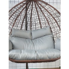 [분리세탁 OK] 라탄그네쿠션 2인용 교체형 소파형 의자방석, 핑크