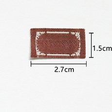 수제 인형용 패브릭 라벨 장식용 헤어 태그 중국 자수실로 짠 패치 아플리케, 1개, 7. 커피 베이스 10개 2.7*1.5cm
