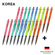 코리아 5링 니들 3색 멀티펜 초저점도 독일 잉크 볼펜 0.7mm, 20개, 색상혼합