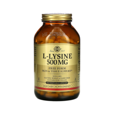 솔가 L라이신 HCl Free Form 500 mg 250 식물성 캡슐, 180정, 1개