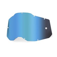 100% 고글 교체용 렌즈 - 시트 Racecraft 2 Accuri Strata 2 고글과 호환_159184, 미러 블루_159184