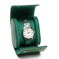 시계 롤 여행 케이스-1/2/3 슬롯 보관 및 정리함-혁신적인 탈착식 쿠션 견고한 칸막이로 안전한, 02 Dark Green 1 slot