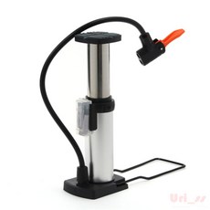 우리상회 자전거 발펌프 실버 미니에어펌프