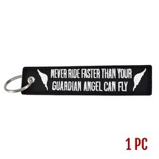 1개 PC 비행 제거 오토바이 자동차 남성용 키체인 자수 태그 패션 선물 장신, NEVER DRIVE