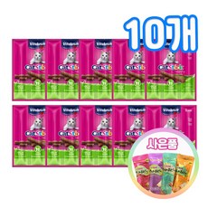 비타크래프트 캣스틱 고양이간식 져키 + 증정 츄르비 1P, 10개, 18g, 치킨&캣그라스
