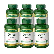 네이처스 바운티 징크 아연 50mg (Nature's Bounty Zinc 50 mg), 400정, 6개