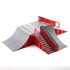 핑거보드 경기장 훈련장 손가락보드 트랙 장애물 보드게임, 1개, 그레이 조합 스타일 D