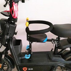 자전거 안장 보조 쿠션 안전 좌석 충격 흡수 시트 안장 의자 뒷안장, 블루 좌석+팔걸이+페달+둘레 얇은관형
