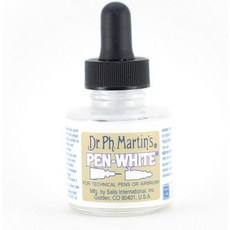드로잉잉크 Dr. Ph. Martins 펜화이트 잉크 병 1온스1팩