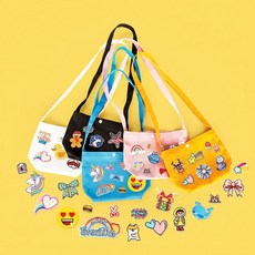 [3323]DIY 크로스백 꾸미기 패치 세트, 1개, 블랙_POP(P)