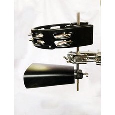 타악기 잼 클램프 밴드 카우벨 드럼 합주 종소리 동일한, 1개, 금속 클립+6인치 불링+흔들림 불