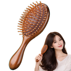인즈홈 두피 자극 없고 뿌리 볼륨 살려주는 고급 백단향 머리빗, 1개, 갈색