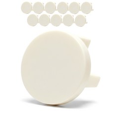 다이써생활 프리미엄 콘센트 안전 커버 아기 전기 보호캡, 01.크림, 12개