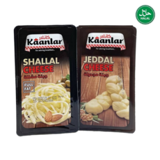 Halal Kaanlar's Classic Turkish Cheese Duo: Jeddal and Shallal 하랄 카안라르 전통 터키 치즈 샬랄과 제달의 진한 맛, 2개, 500g