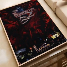 비디오 게임 포스터 접착 아트 방수 종이 스티커 커피 하우스 룸 벽장식, 1. z4