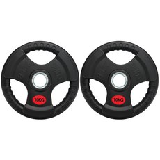 홈짐 헬스 중량 고무 원판 바벨 덤벨 원판 50mm 바벨 플레이트 중량 원판 2.5-25KG, 블랙, 2개, 10kg