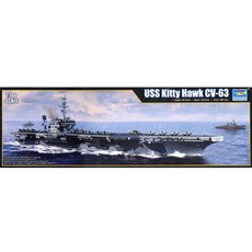 TRUMPETER 1:700 USS Kitty Hawk CV-63 塑料模型航空母艦, 1個